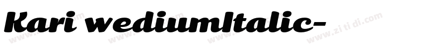 Kari wediumItalic字体转换